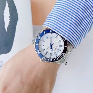 Men's Bulova Blue 44mm Watch Steel WOW!